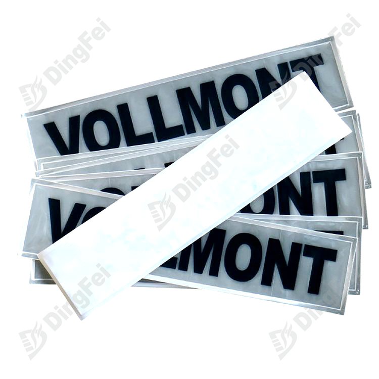 Silver White Vollmont PVC Cloth Vest Reflective Patches Label - 